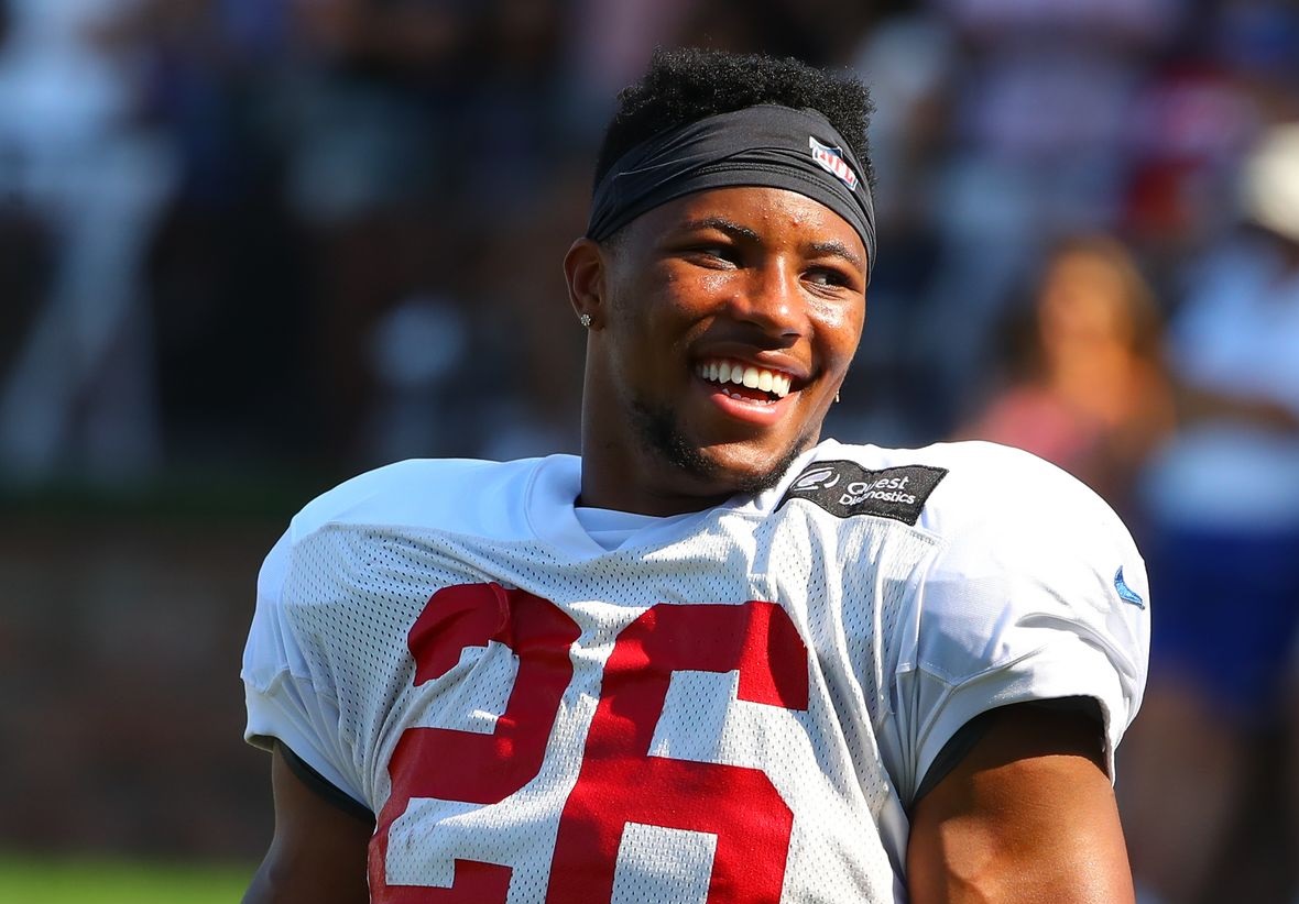 Saquon Barkley Shows Off Impressive Feat Of Strength Amid Contract ...