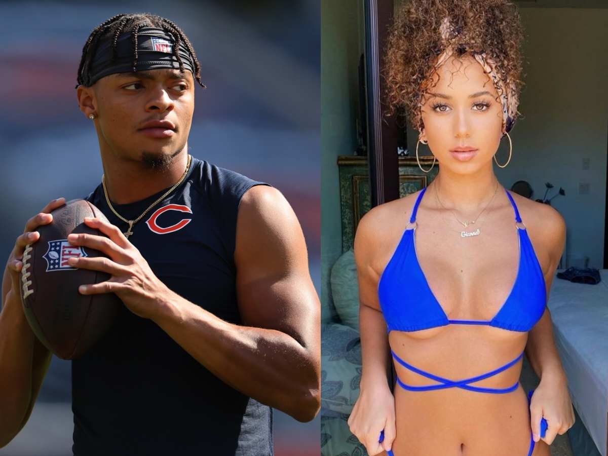 Justin Fields Girlfriend Spotted At Bears Bills Preseason Game Tmspn 2753