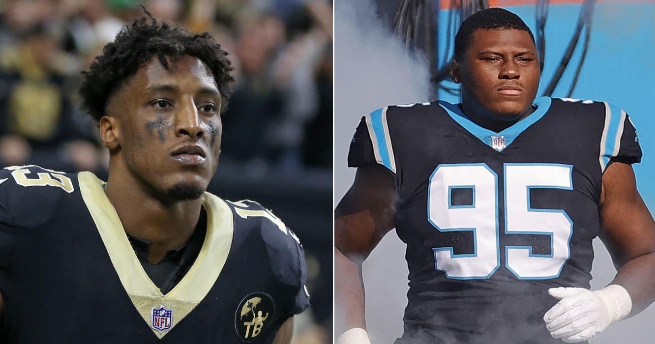 Michael Thomas, Derrick Brown nearly fight after Saints-Panthers game