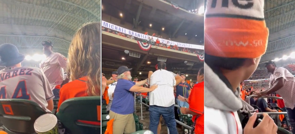 WATCH: Houston Astros fans break into a wild brawl during the