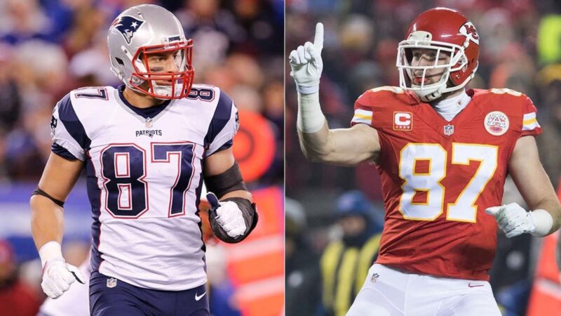 Rob Gronkowski Carefully Answers The GOAT Debate Between Him And Travis ...