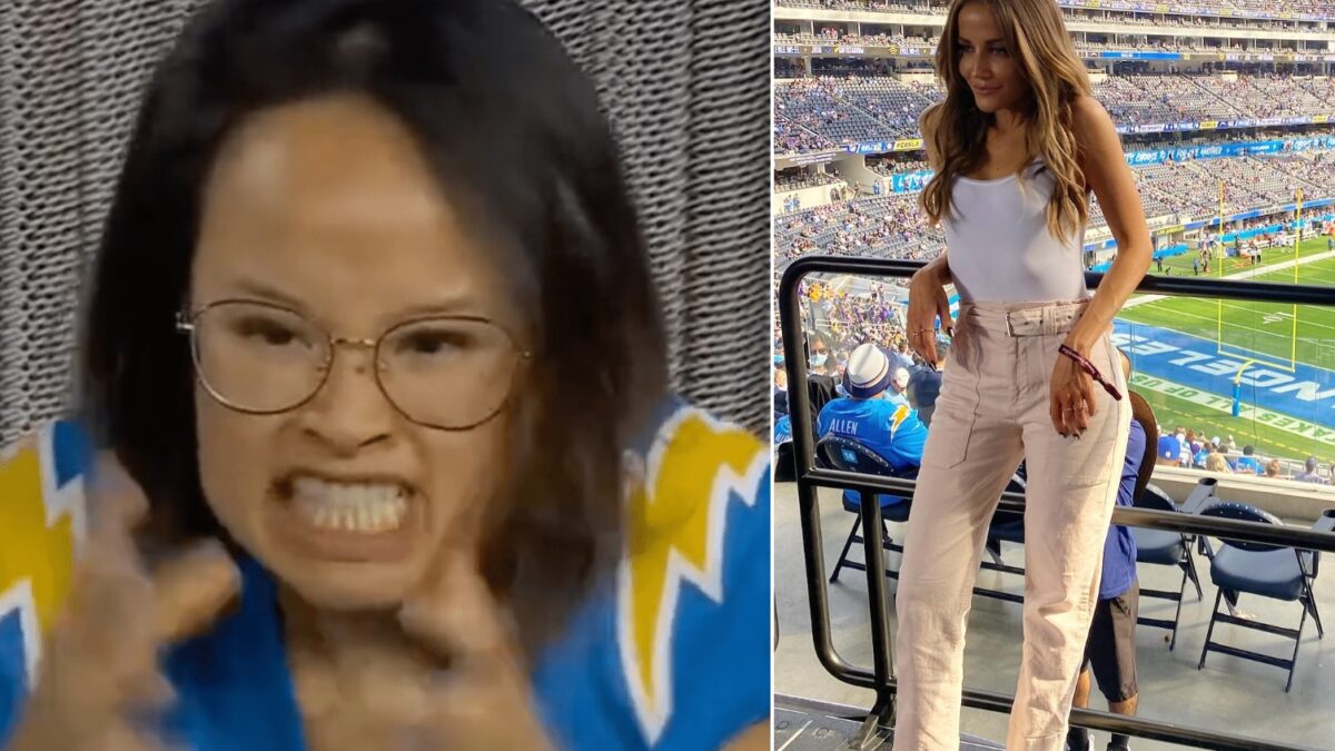 Kay Adams Caught Viral Chargers Fan Merianne Do Going Nuts In Her ...