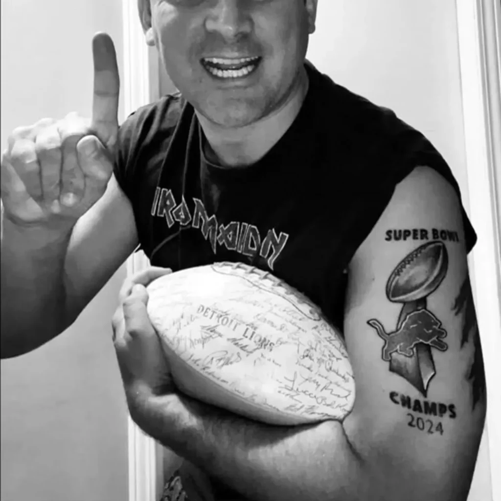 Detroit Lions Fan Who Got a Super Bowl Champs 2024 Tattoo Already Has