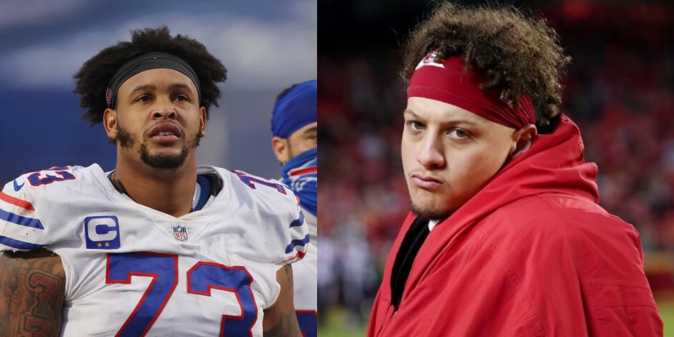 Bills’ Dion Dawkins Challenges Pat Mahomes Ahead of Divisional Playoff ...