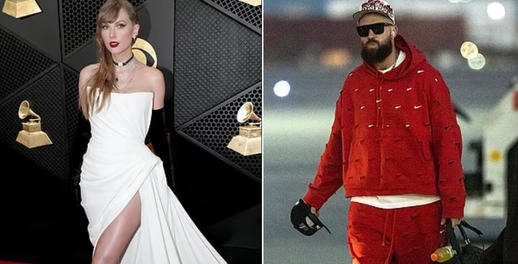 Travis Kelce Taylor Swift Grammy Awards 2024 Alena Aurelia