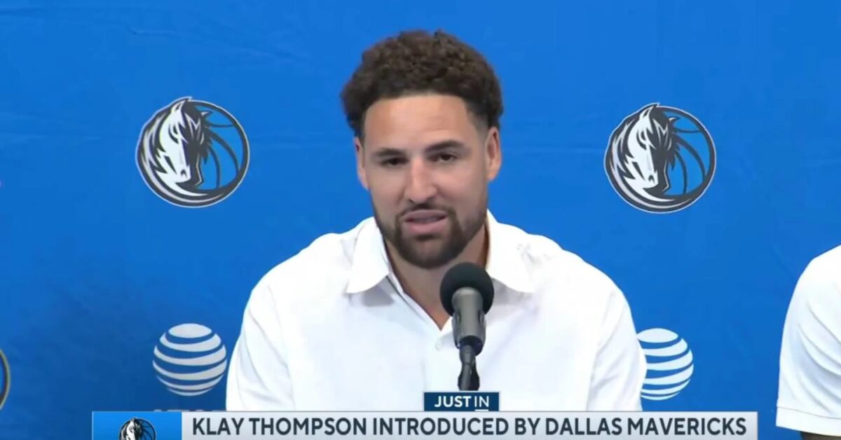 Klay Thompson Sends Warning at Dallas Mavericks Intro Press Conference ...