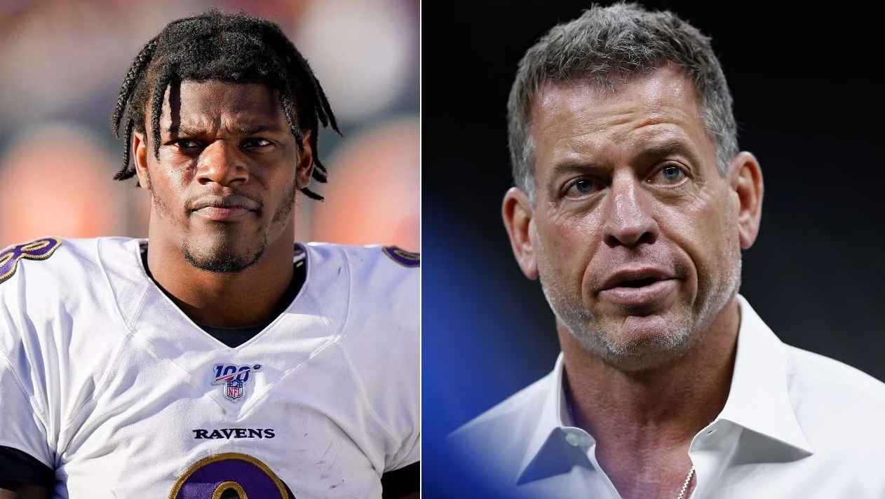 Lamar Jackson and Troy Aikman Are Beefing Over No. 8 Trademark - TMSPN